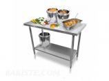 ABLE DE SERVICE INOX avec tablette inférieur 
